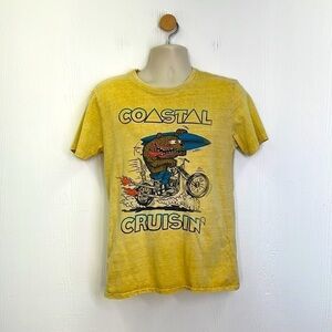Lucky Brand - Coastal Cruisin Surfin Motorcycle Bear Short Sleeve T Shirt Small